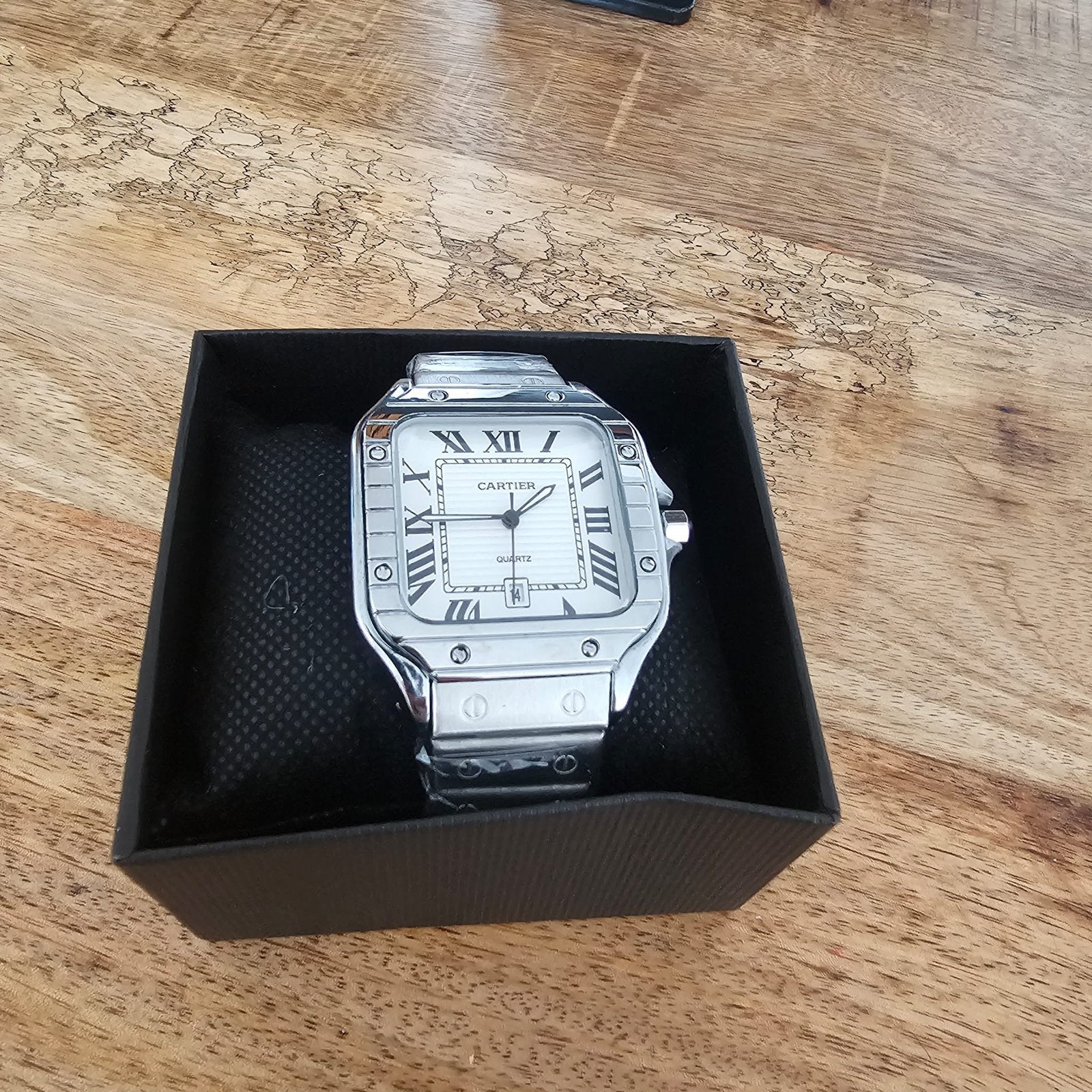 Cartier santos 40mm, Staal, Staal, Polshorloge, Nieuw