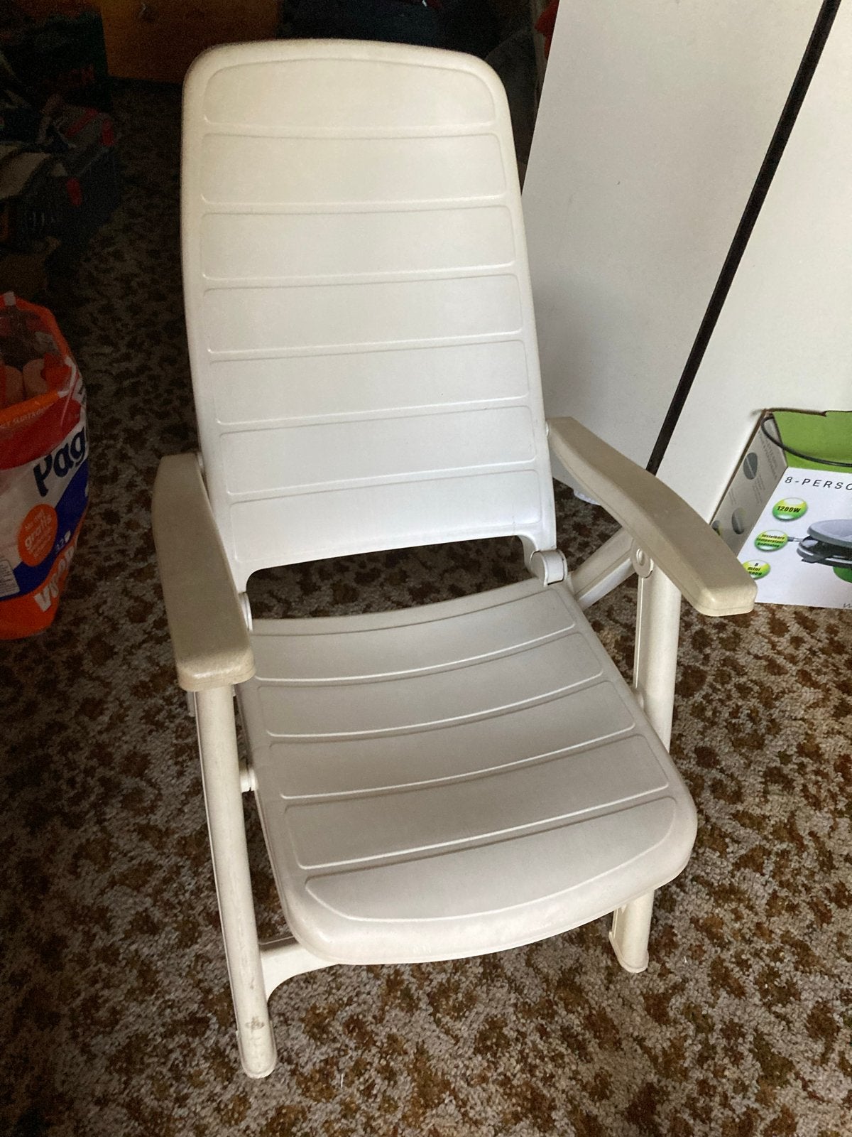 4 Verstelbare tuinstoelen van kunststof, Ophalen, Gebruikt, Kunststof, Verstelbaar