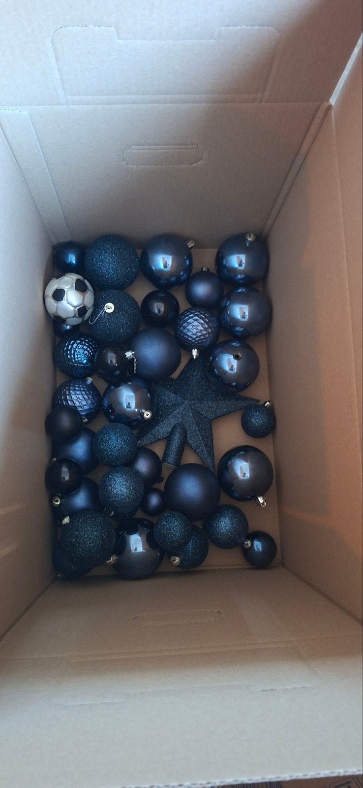 blauwe plastic kerstballen, Diversen, Ophalen, Zo goed als nieuw