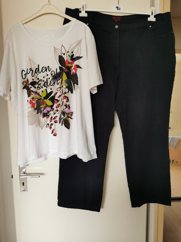 138 .. Mooi stelletje maat 54?, Ophalen of Verzenden, Zo goed als nieuw, Zwart, Broek of Spijkerbroek