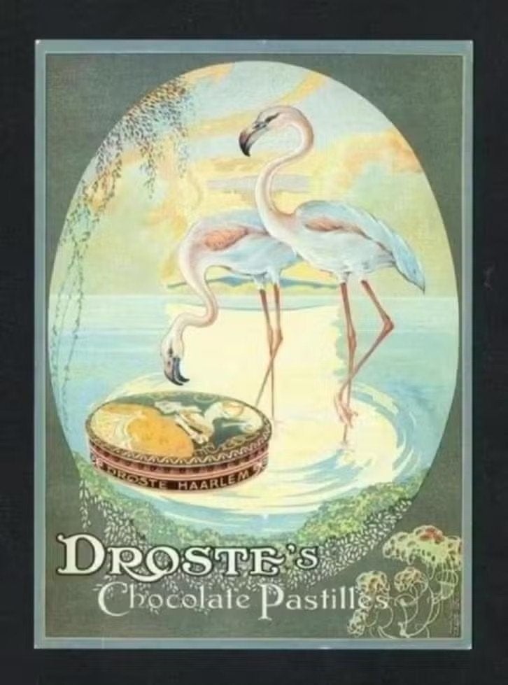 Reclame Flamingo Droste's Chcolate Pastilles., Verzamelen, Ophalen of Verzenden, 1980 tot heden, Ongelopen, Vogel