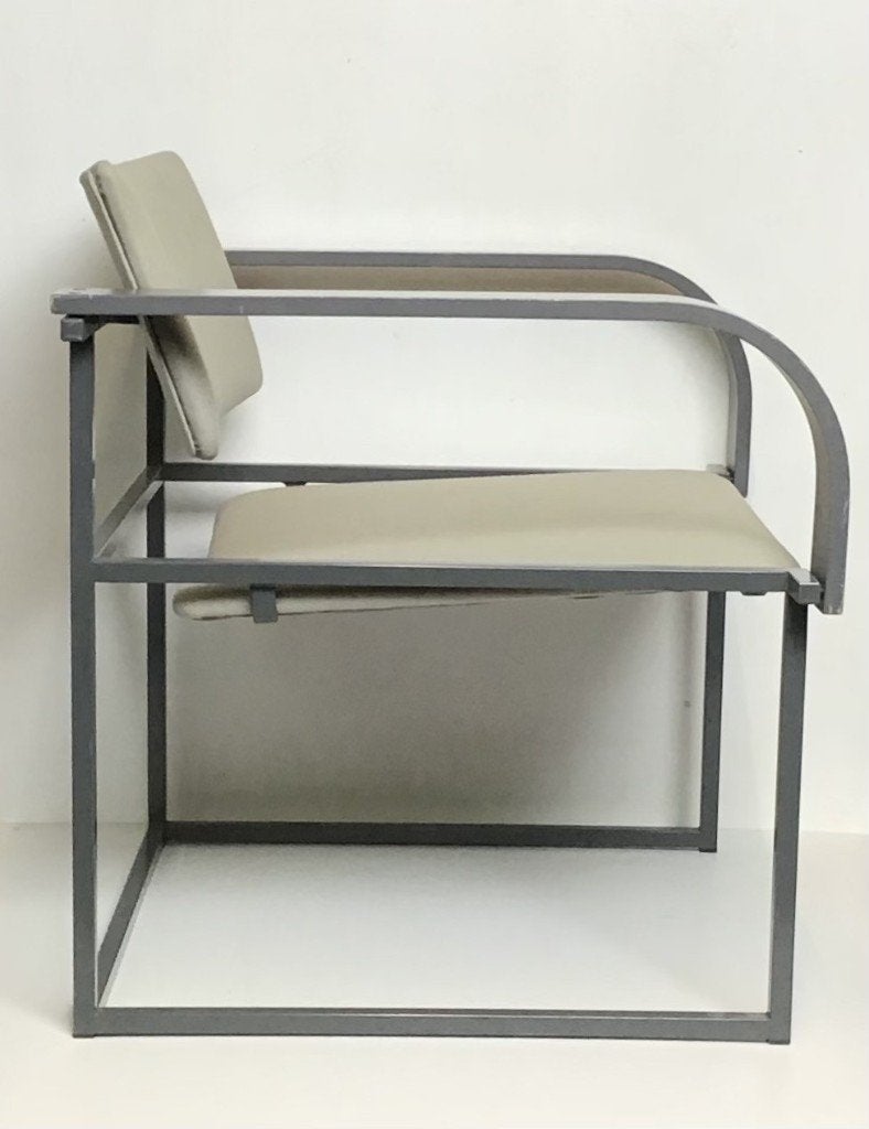 Vintage grote fauteuil van PASTOE Utrecht jaren 70, 75 tot 100 cm, Ophalen of Verzenden, Zo goed als nieuw, Metaal