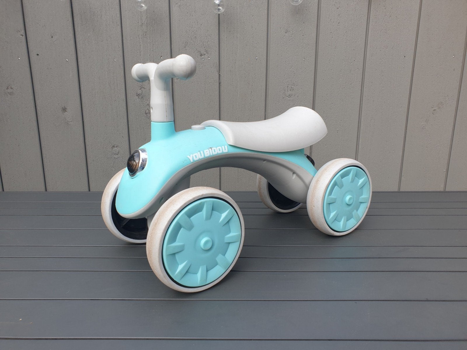 youbedou loopfiets zacht lauw peuter, Kinderen en Baby's, Speelgoed | Buiten | Voertuigen en Loopfietsen, Ophalen of Verzenden
