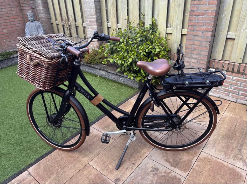 Mooie stella dolce electrische fiets, Gebruikt, 50 km per accu of meer, 55 tot 59 cm, Ophalen