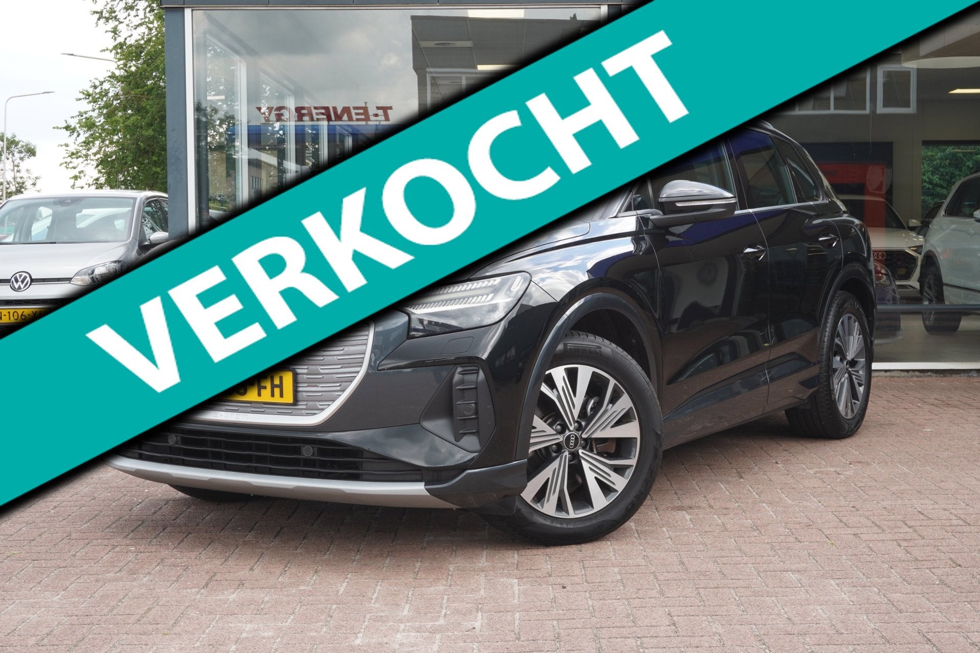 Audi Q4 e-tron 40 Launch edition Advanced 77 kWh | Automaat, Auto's, Dealer onderhouden, Gebruikt, Zwart, Origineel Nederlands