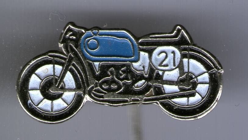 BMW Motorfiets blauw/zwart op zilverkleurig speldje ( G_102), Verzenden, Zo goed als nieuw, Transport, Speldje of Pin