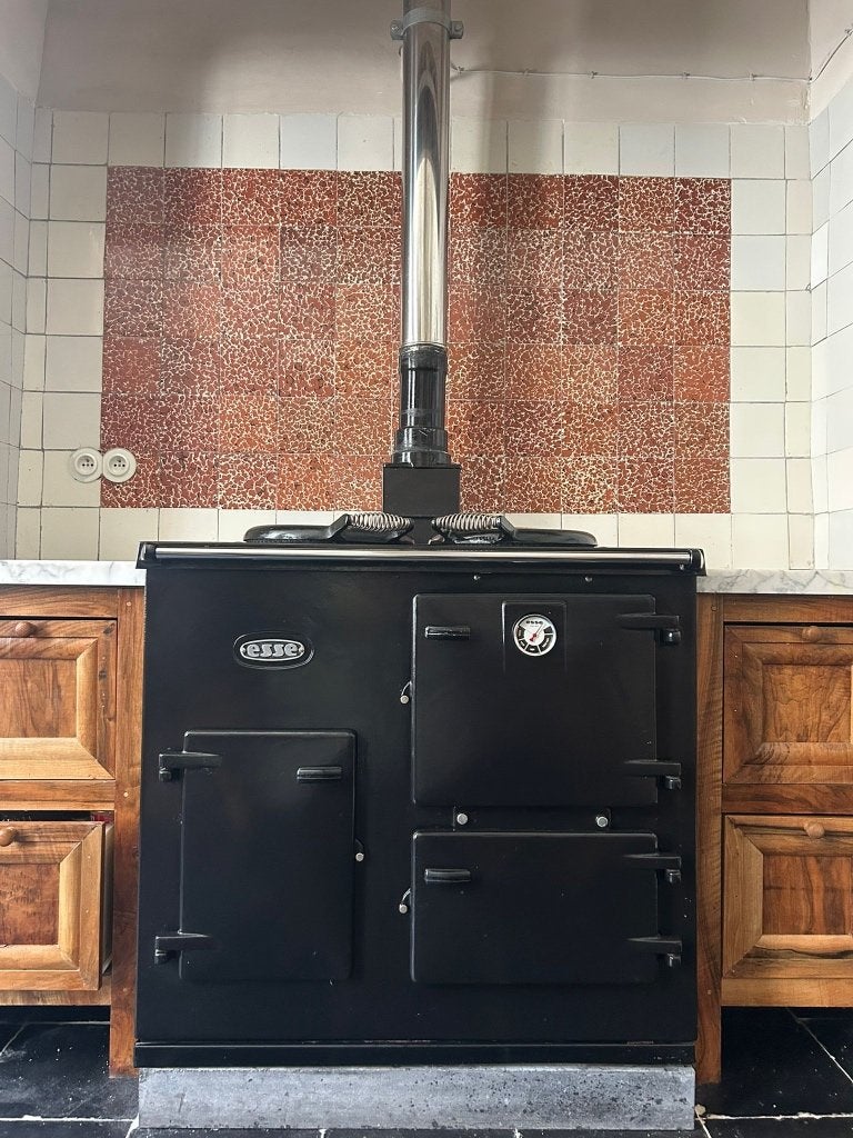 kookfornuis ESSE op gas, zwart, Ophalen, Gebruikt, Minder dan 85 cm, 60 cm of meer