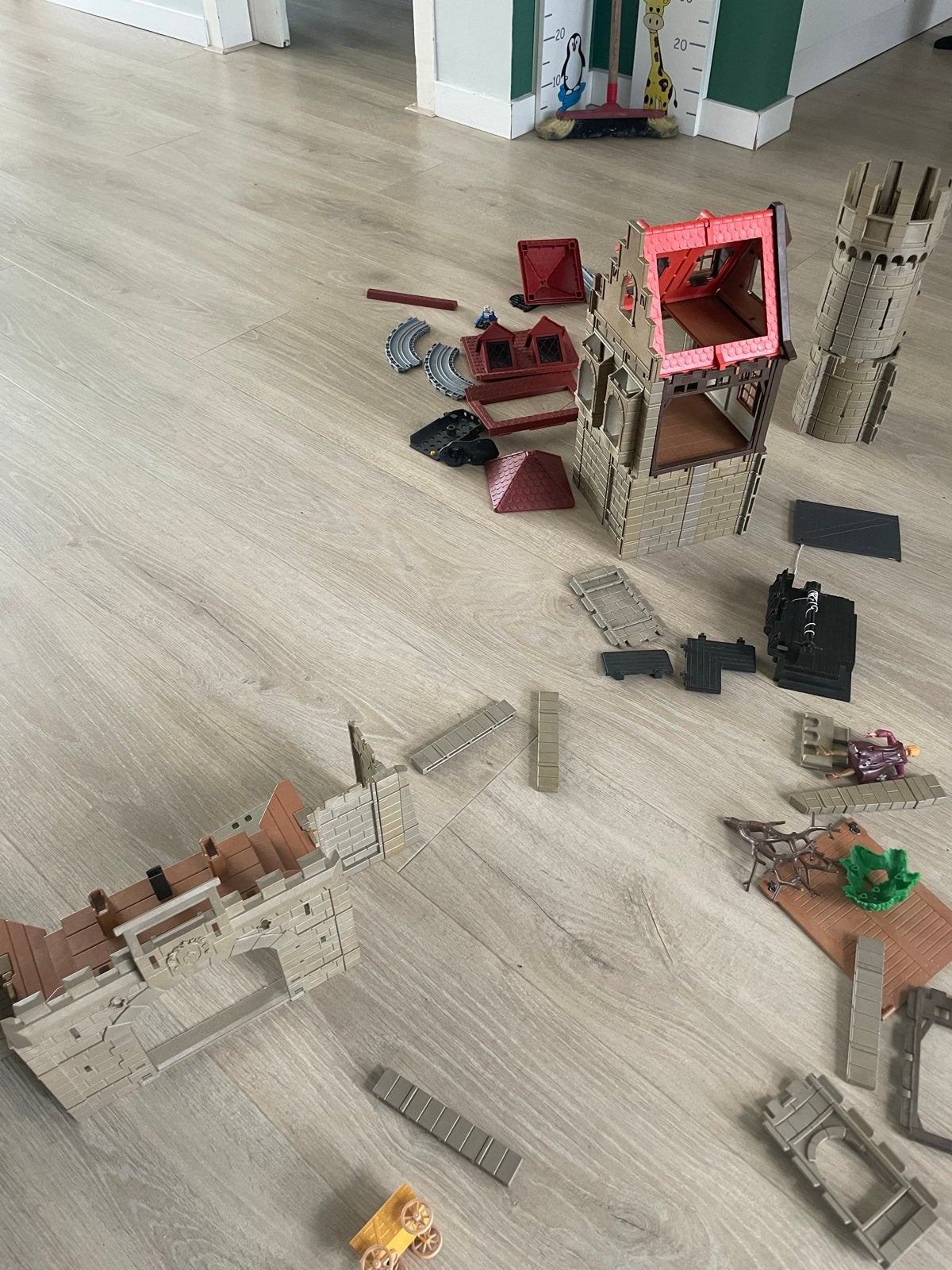 Grote set Playmobil kasteel 3666 en schleich kasteel, Ophalen of Verzenden, Gebruikt, Overige merken