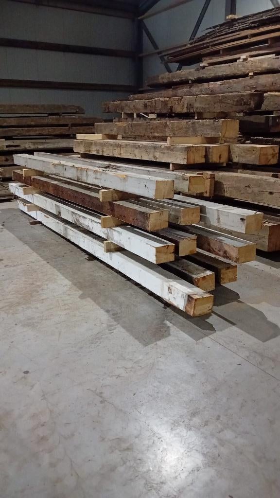 Gebruikte grenen balken 16 x 21 x 450/510