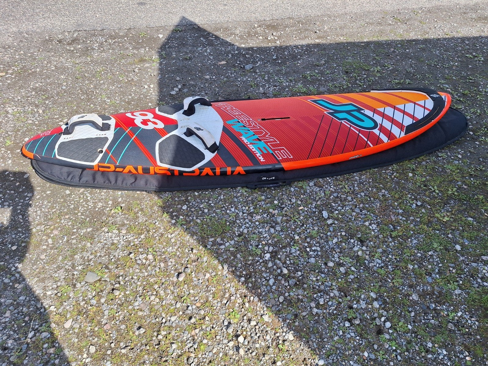 jp fsw freestyle wave 93  pro edition incl b b en fin, Watersport en Boten, Windsurfen, Ophalen, 3.5 tot 5 m², Minder dan 250 cm