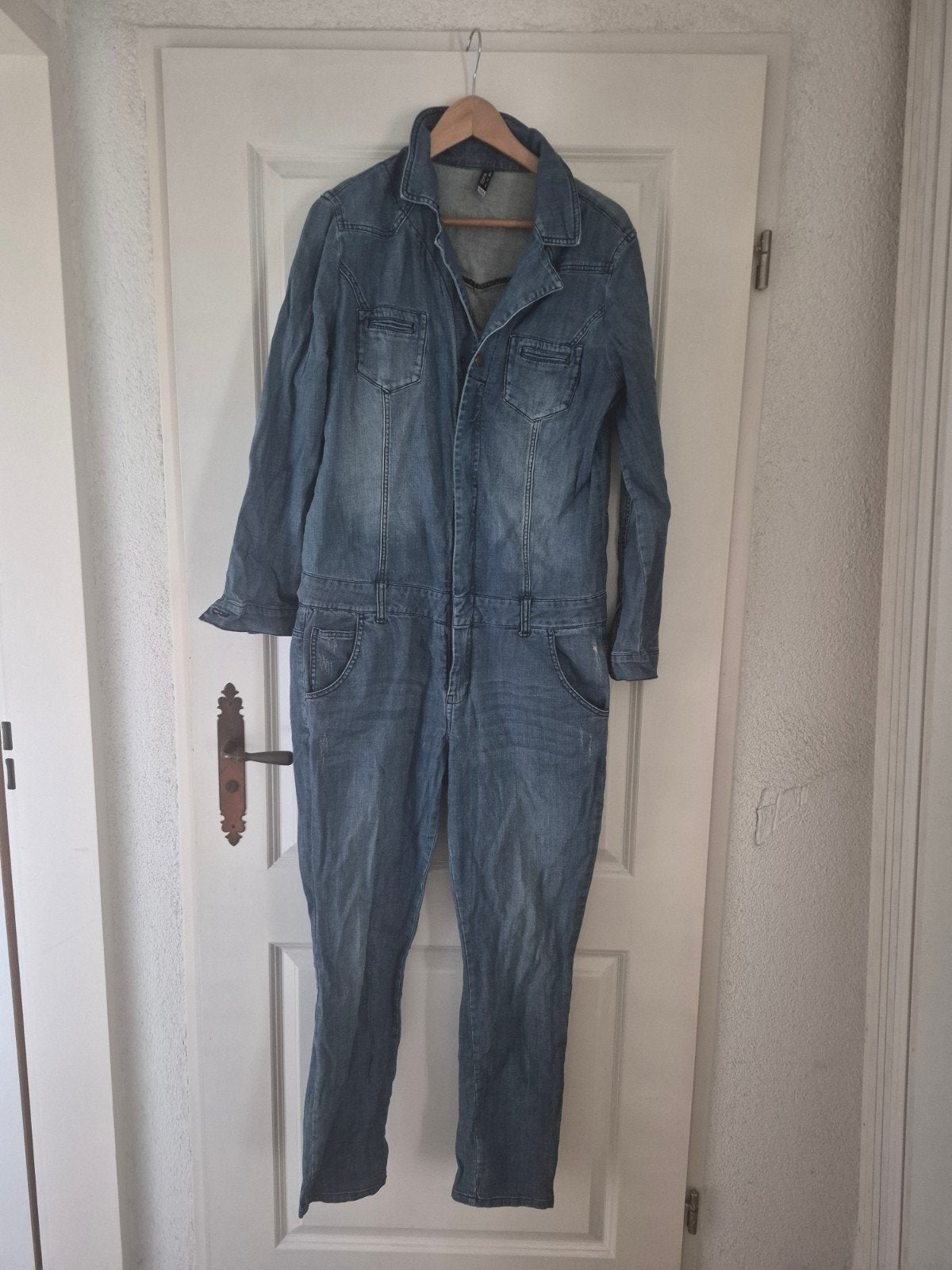 Sora by JBC Denim Jumpsuit Maat 44, Kleding | Dames, Jumpsuits, Blauw, Maat 46/48 (XL) of groter, Sora by JBC, Ophalen of Verzenden