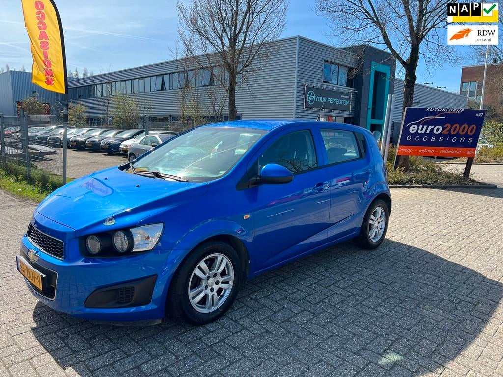 Chevrolet Aveo 1.3D LT- AIRCO - 2012 - ZONDAG GEOPEND !, Euro 5, Blauw, Origineel Nederlands, Bedrijf