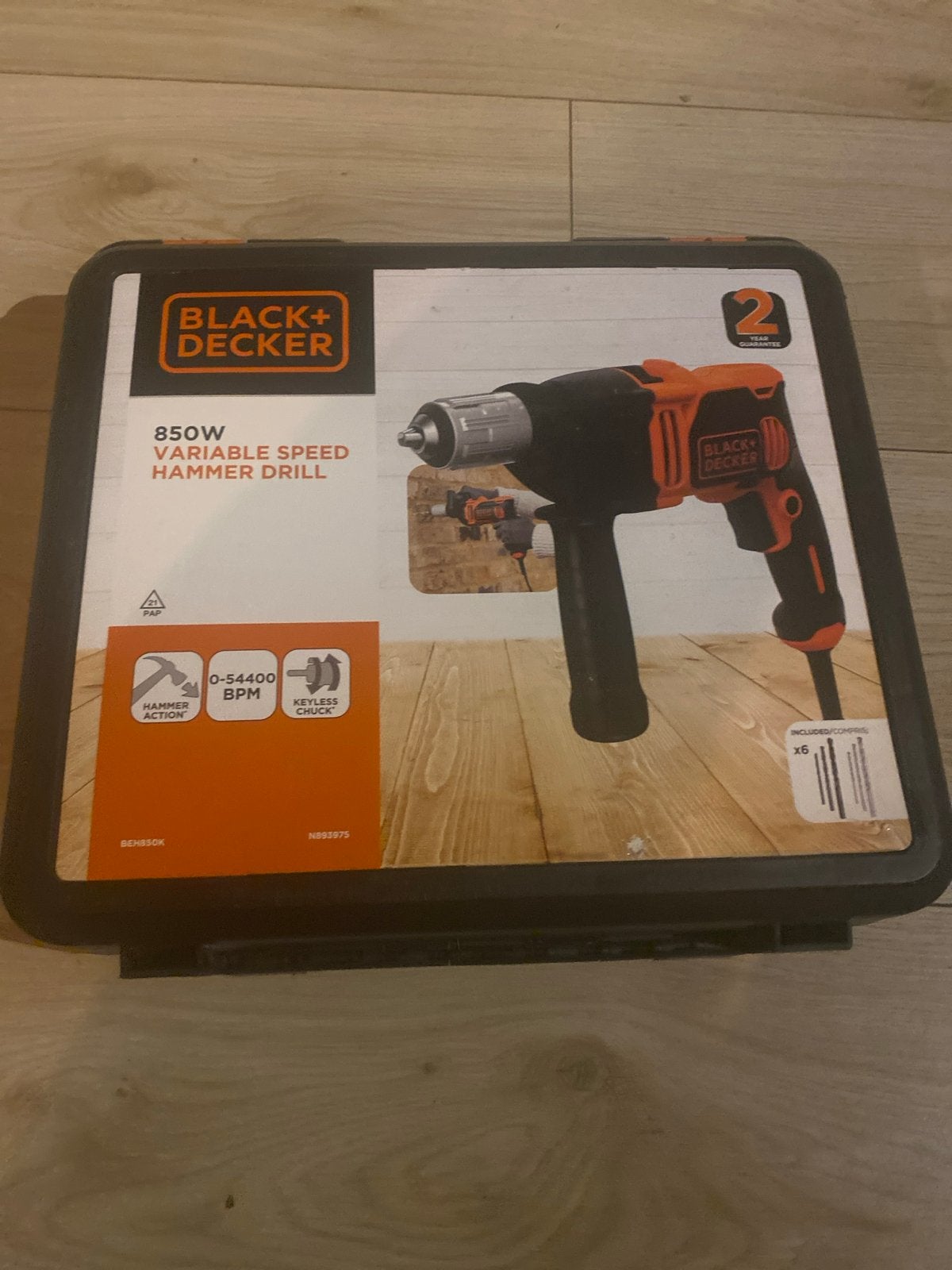 Black+Decker 850W Klopboormachine met variabele snelheid