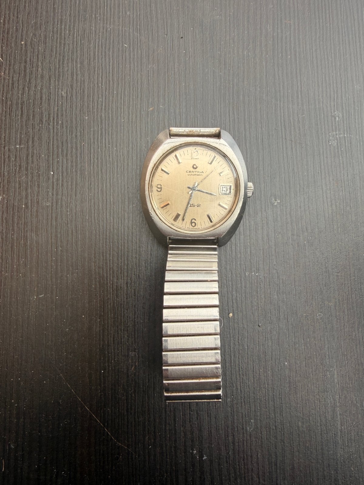 Vintage Certina DS-2 Automatic Swiss Made horloge jaren 70, Ophalen of Verzenden, Staal, Overige merken, 1960 of later