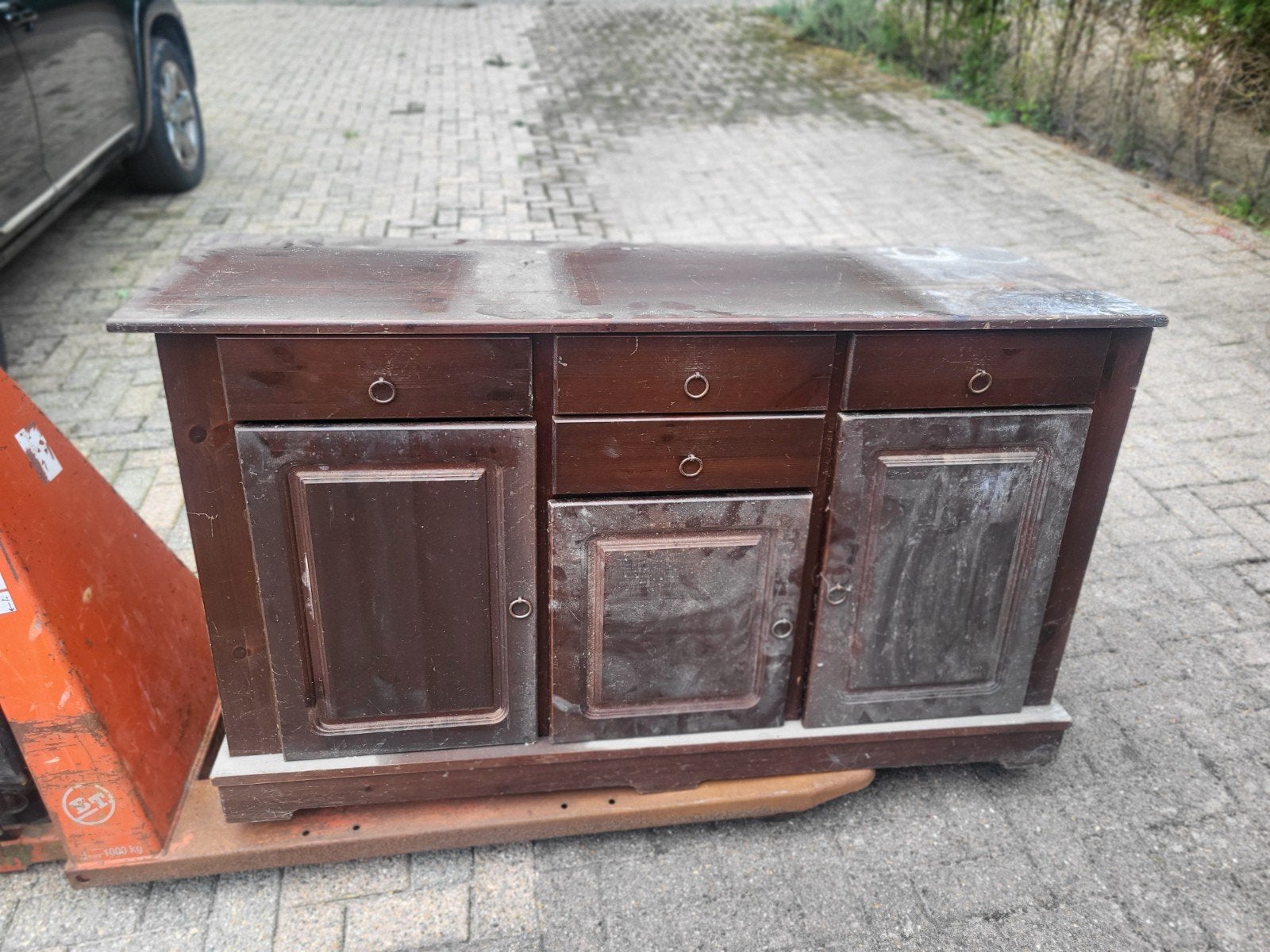 gratis kast evt als werbank, Huis en Inrichting, Kasten | Dressoirs, Ophalen, Gebruikt, 25 tot 50 cm, Overige houtsoorten