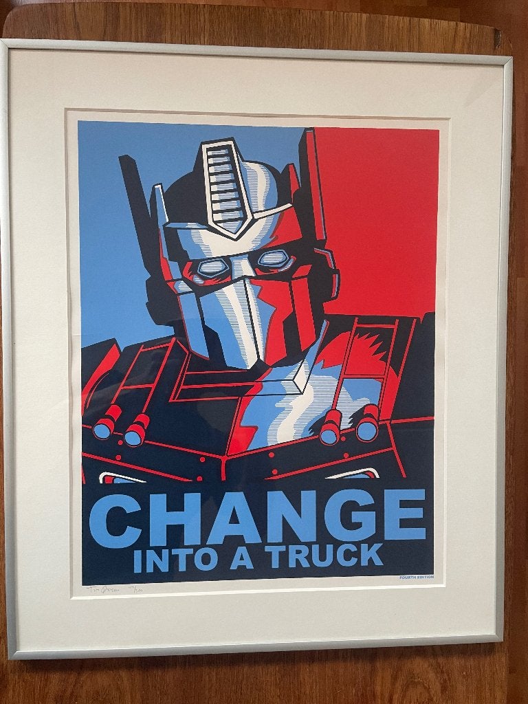 'Change into a truck' 4th edition oplage 47/300 Tim doyle, Antiek en Kunst, Gelimiteerde oplage, Ophalen of Verzenden, Personages en Fantasiefiguren
