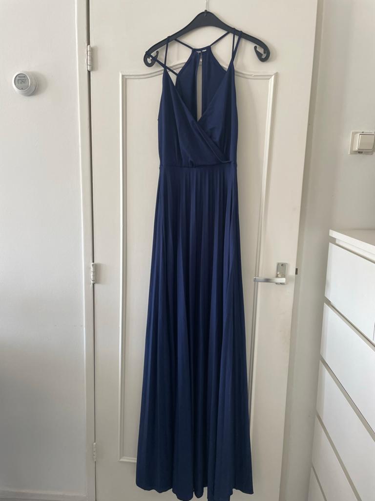 Mooie blauwe galajurk, maat M/L, slechts 1x gedragen, Maat 38/40 (M), Blauw, Ophalen of Verzenden, Zo goed als nieuw