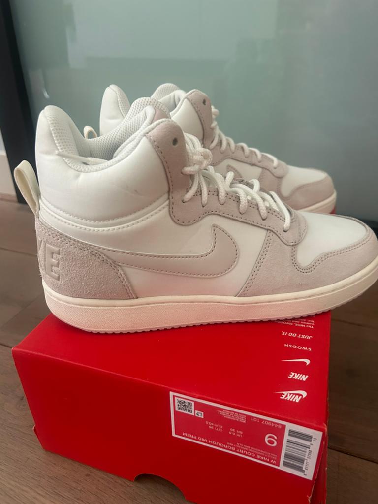 Nike Court Borough Mid Prem sneaker leer maat 40.5 nieuw, Wit, Ophalen of Verzenden, Sneakers of Gympen, Zo goed als nieuw