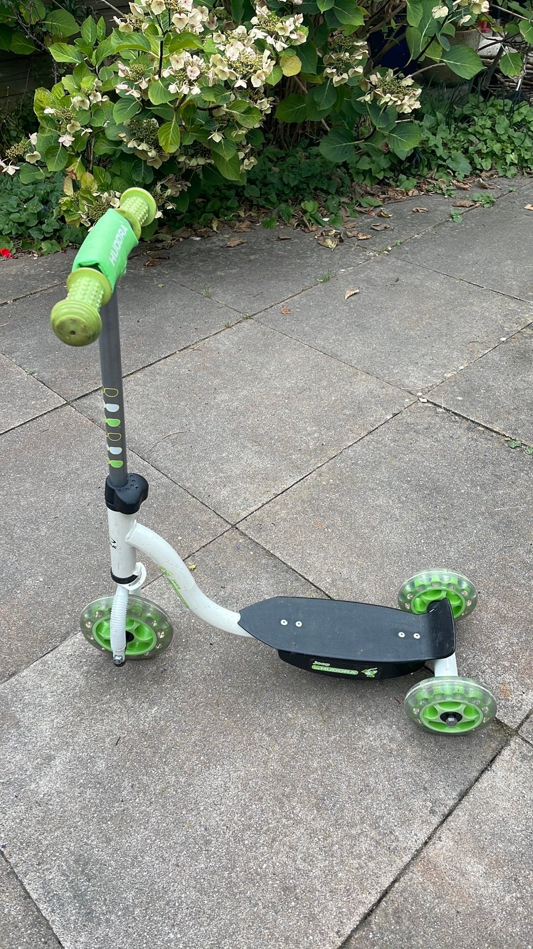 Hudora step groen/wit voor peuters/kleuters, Ophalen, Zo goed als nieuw, Gewone step