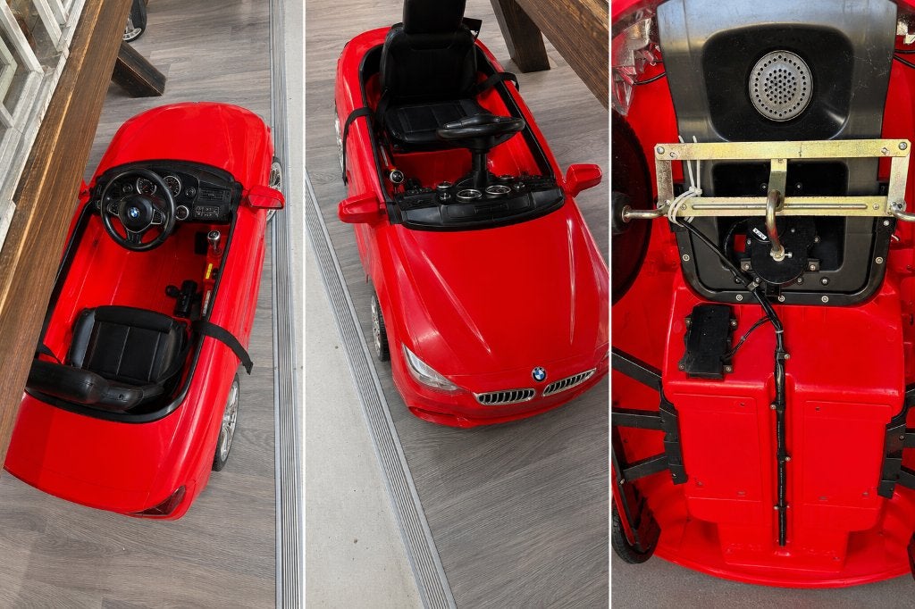Stoere rode BMW 12V Kinderauto, Ophalen, Gebruikt