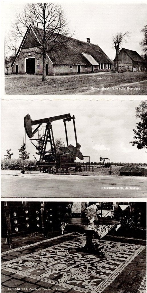 Schoonoord Drenthe: Saksische Boerderij, Ja-Knikker, Keuken, Verzamelen, Ophalen of Verzenden, 1960 tot 1980, Gelopen, Drenthe