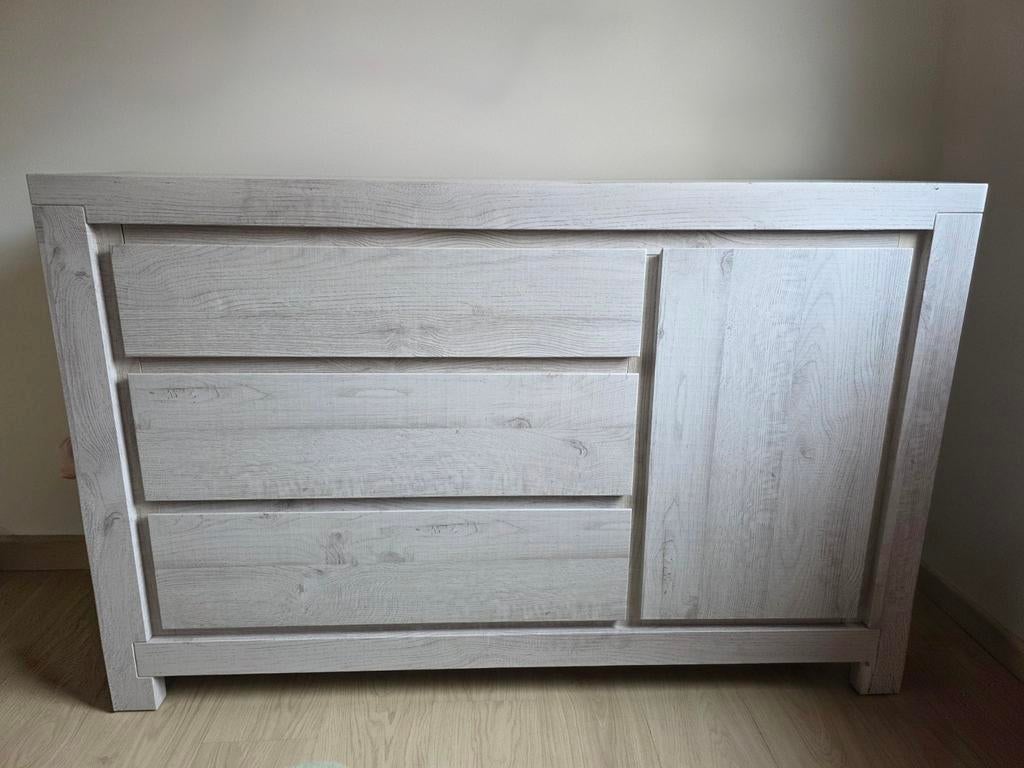 Interbaby San Diego Commode XL - Grijze Houtlook, Kinderen en Baby's, Kinderkamer | Commodes en Kasten, Ophalen, 50 tot 70 cm
