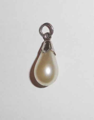 Hanger Parel zilver druppel, Overige voorstellingen, Verzenden, Zo goed als nieuw, Met parel