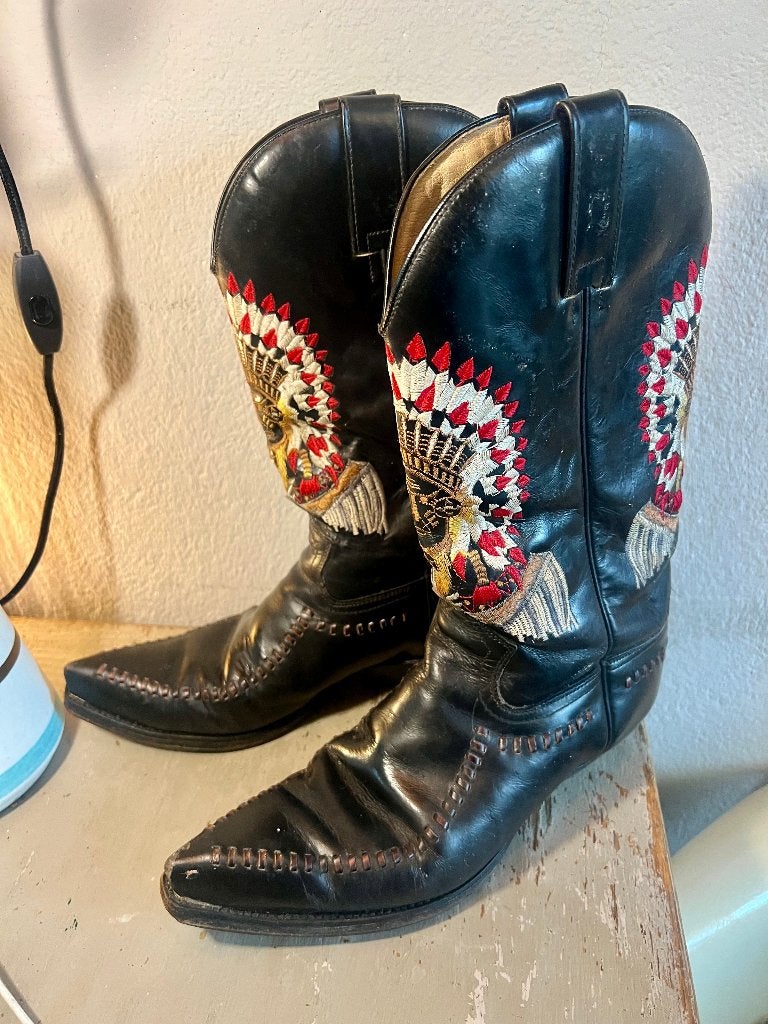 Vintage zwart leren cowboylaarzen Sendra laarzen 42 43 laars, Kleding | Heren, Schoenen, Sendra, Zwart, Boots, Ophalen of Verzenden