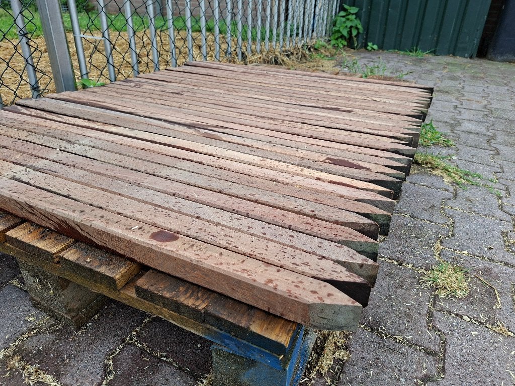 Azobe korte palen, Tuin en Terras, Ophalen, Palen, Zo goed als nieuw, Hardhout