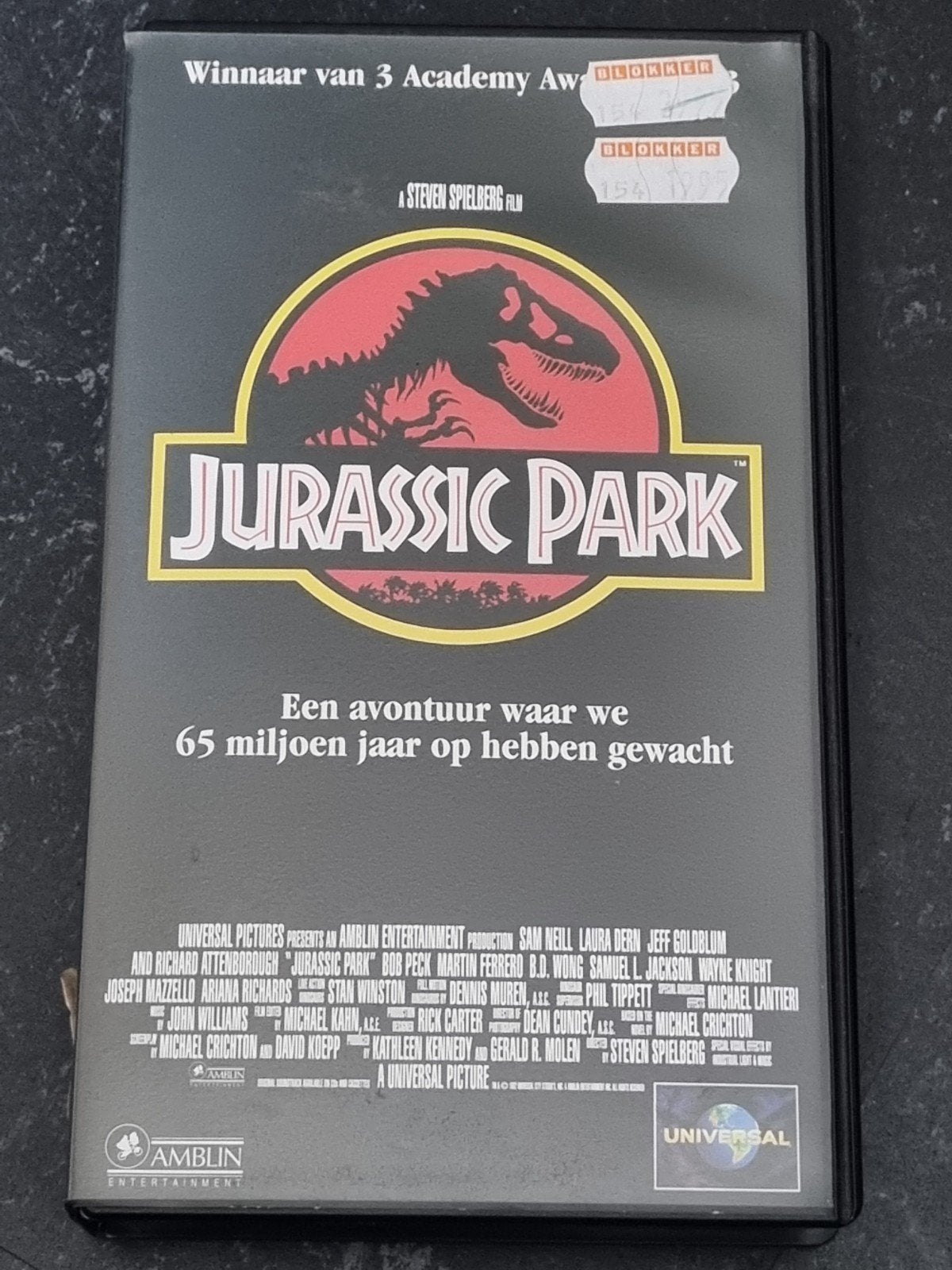 Jurassic Park VHS - Klassieke Steven Spielberg Film, Cd's en Dvd's, VHS | Film, Nieuw in verpakking, Actie en Avontuur, Vanaf 6 jaar