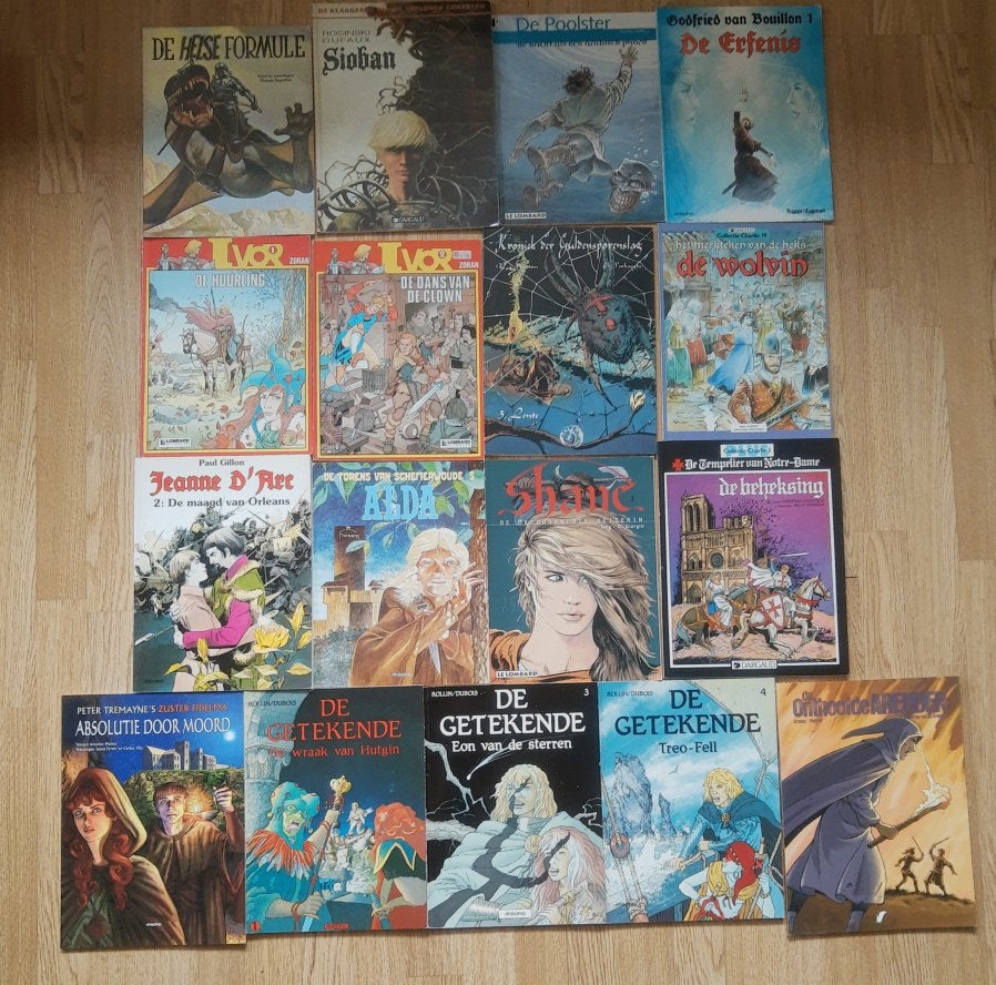 Partij Collectie 17x RIDDER strips MIDDELEEUWEN, Boeken, Meerdere stripboeken, Ophalen of Verzenden, Gelezen