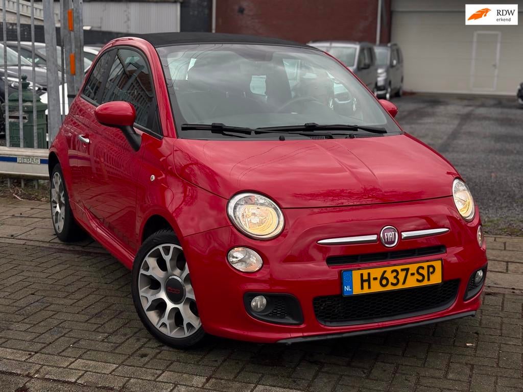 Fiat 500C 0.9 TwinAir Turbo Sport | virtual cockpit | Half l, Gebruikt, Cabriolet, Leder en Stof, Handgeschakeld