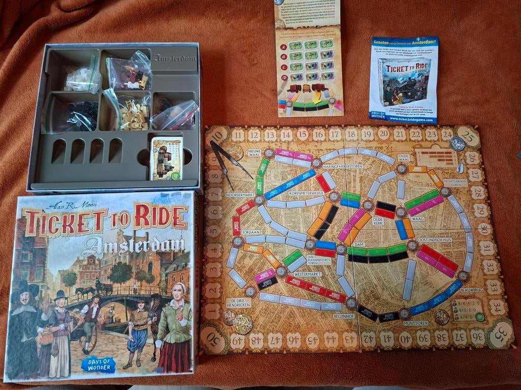 Ticket to Ride Amsterdam bordspel, Een of twee spelers, Ophalen of Verzenden, Zo goed als nieuw, Days of Wonder