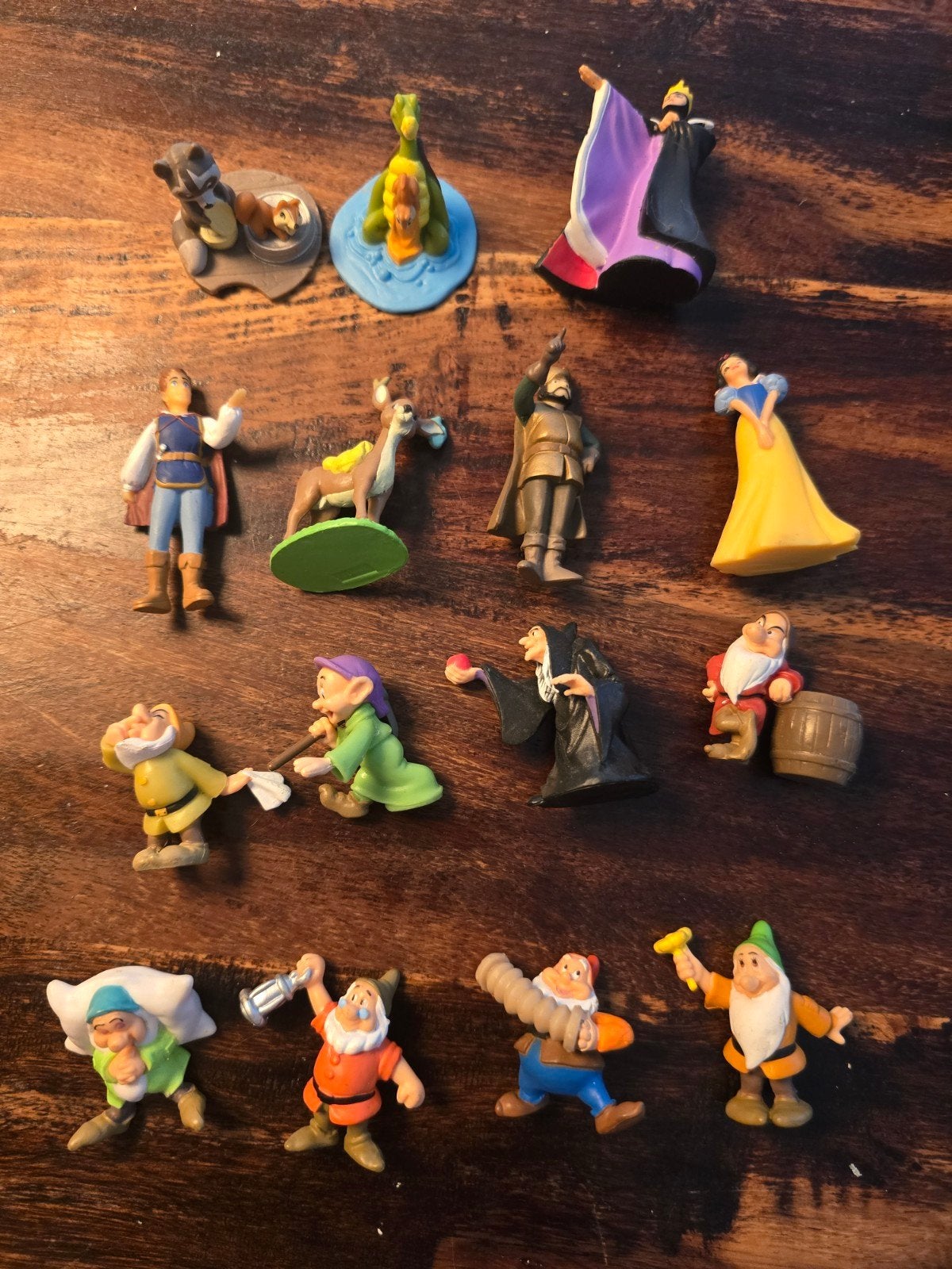 15-delige set Sneeuwwitje mini figuren, Ophalen of Verzenden, Zo goed als nieuw