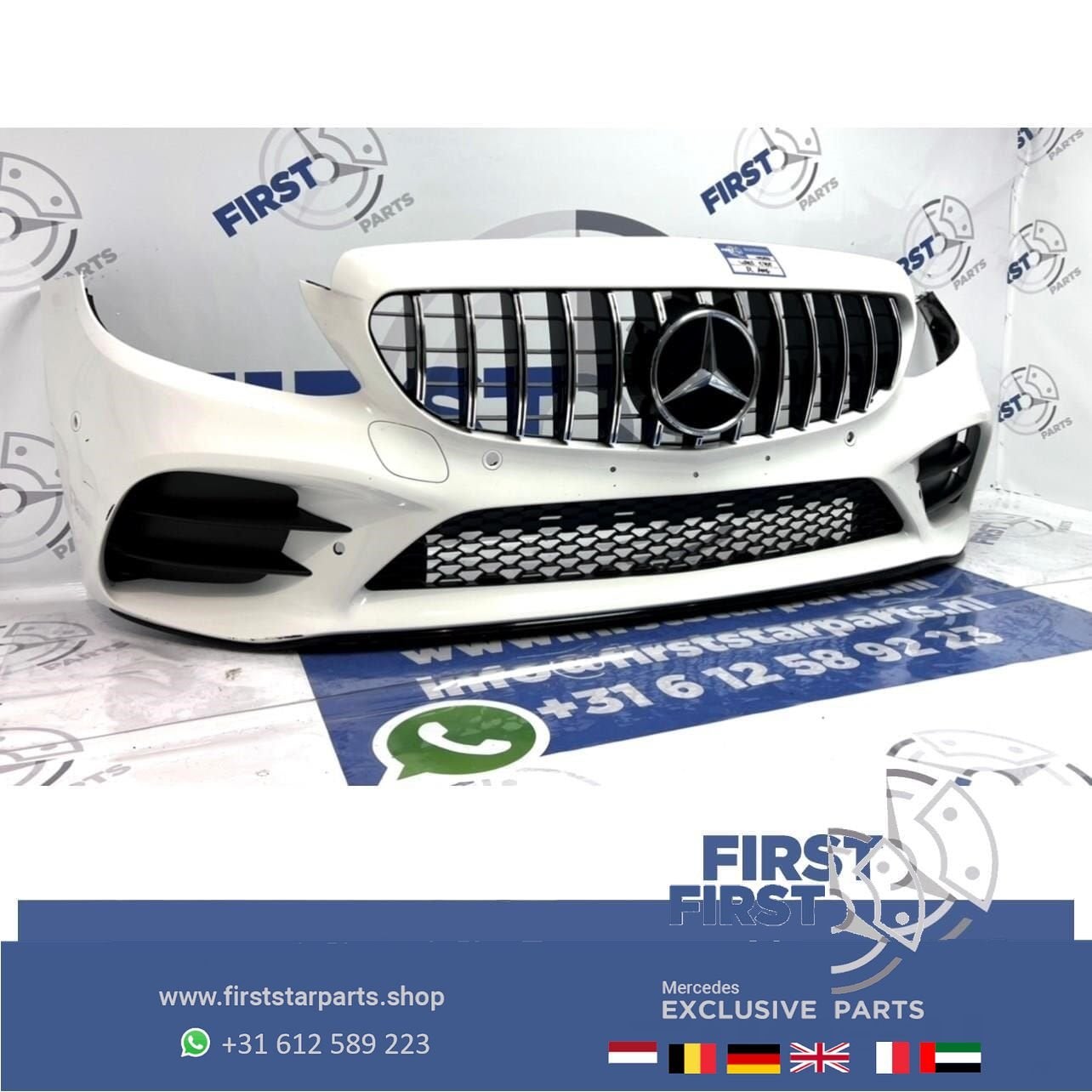 W205 FACELIFT AMG VOORBUMPER + GT GRIL 2021 Mercedes C Klass, Gebruikt, -, Voor, Ophalen of Verzenden