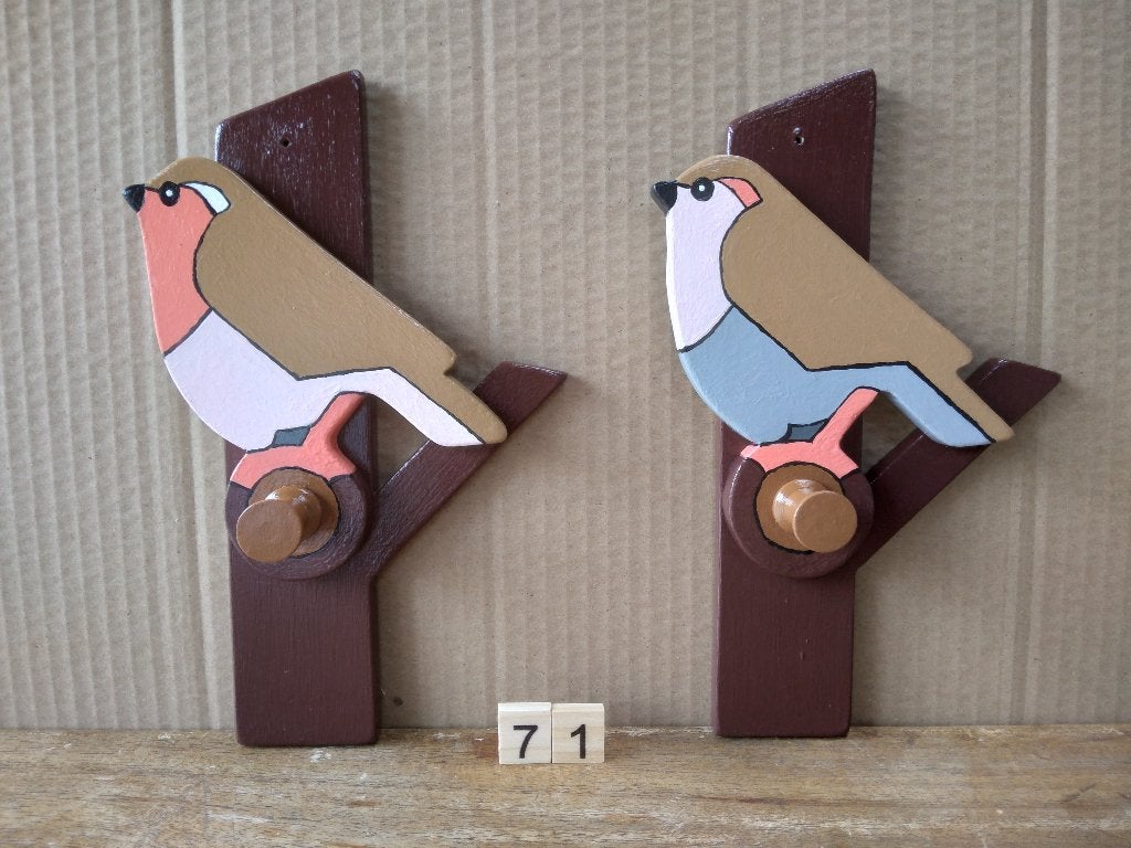 Kapstok 71 Set van 2 vogels, Wandkapstok, Nieuw, Ophalen of Verzenden, Minder dan 100 cm