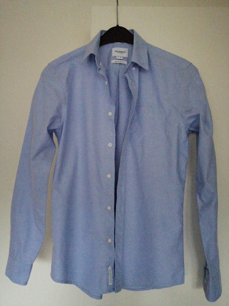 Overhemd Blouse. Maat S. Pull&Bear. Slimfit. Lichtblauw, Ophalen of Verzenden, Zo goed als nieuw, Blauw, Pull&Bear