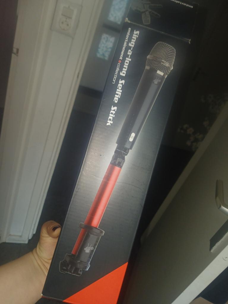Sing-a-long Selfie Stick met microfoon, Ophalen of Verzenden, Nieuw