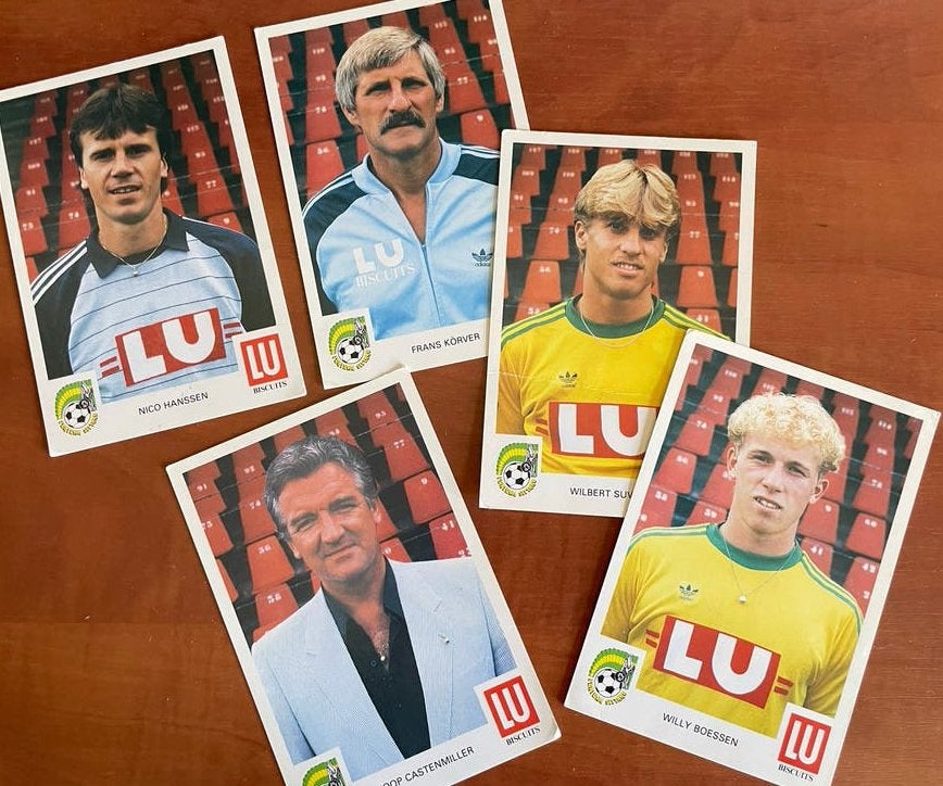 Vintage LU Biscuits Voetbalkaarten - Jaren '80 Collectie, Ophalen of Verzenden, Gebruikt, Overige binnenlandse clubs, Spelerskaart
