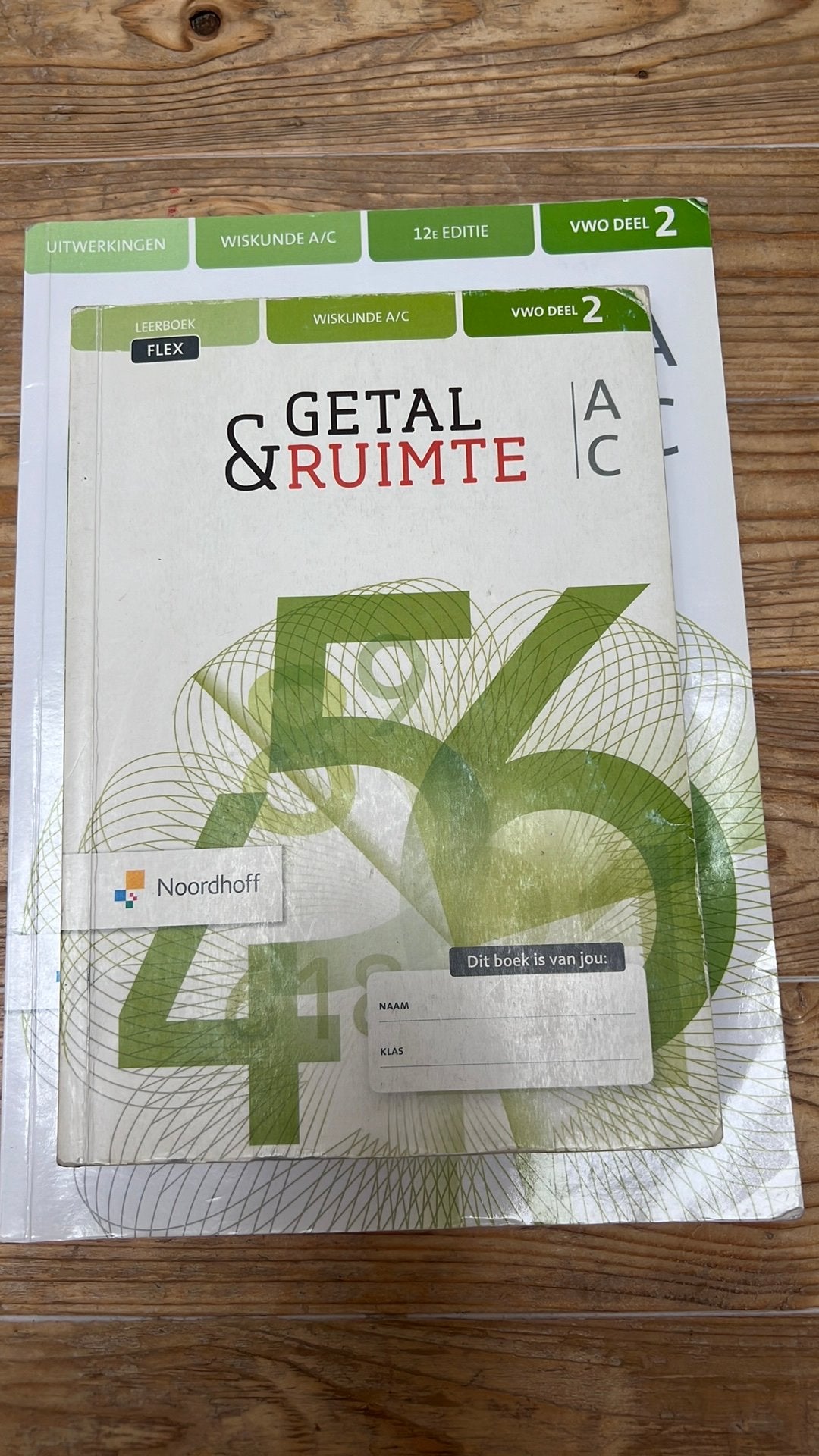 Schoolboeken wiskunde a/c vwo deel 2 van getal en ruimte, Boeken, Schoolboeken, Ophalen of Verzenden, Zo goed als nieuw, VWO