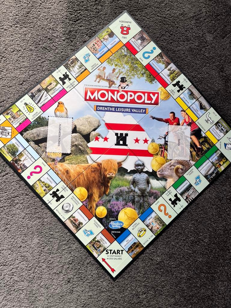 Monopoly Drenthe Leisure Valley  uitgave compleet, Vijf spelers of meer, Ophalen of Verzenden, Zo goed als nieuw