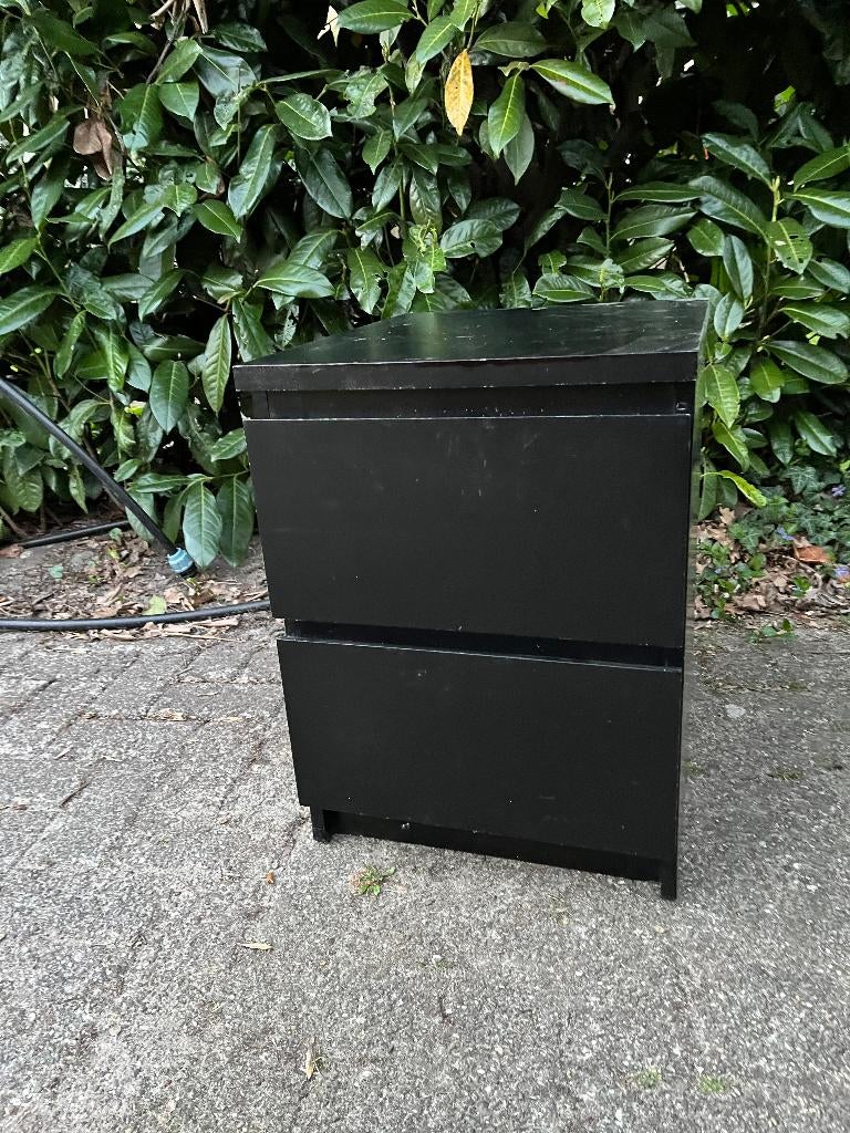 malm nachtkast ikea zwart laden kastje 1 stuk klein kast, Ophalen, Gebruikt, Minder dan 45 cm, 70 cm of meer