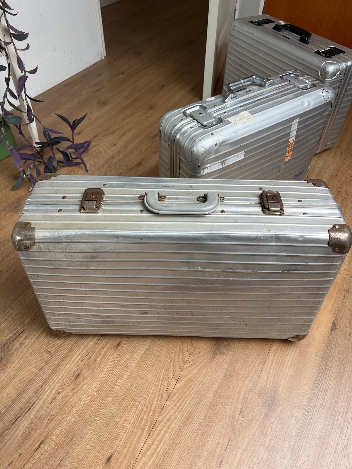 Vintage aluminium koffer, Ophalen, Gebruikt, 50 tot 60 cm, Slot