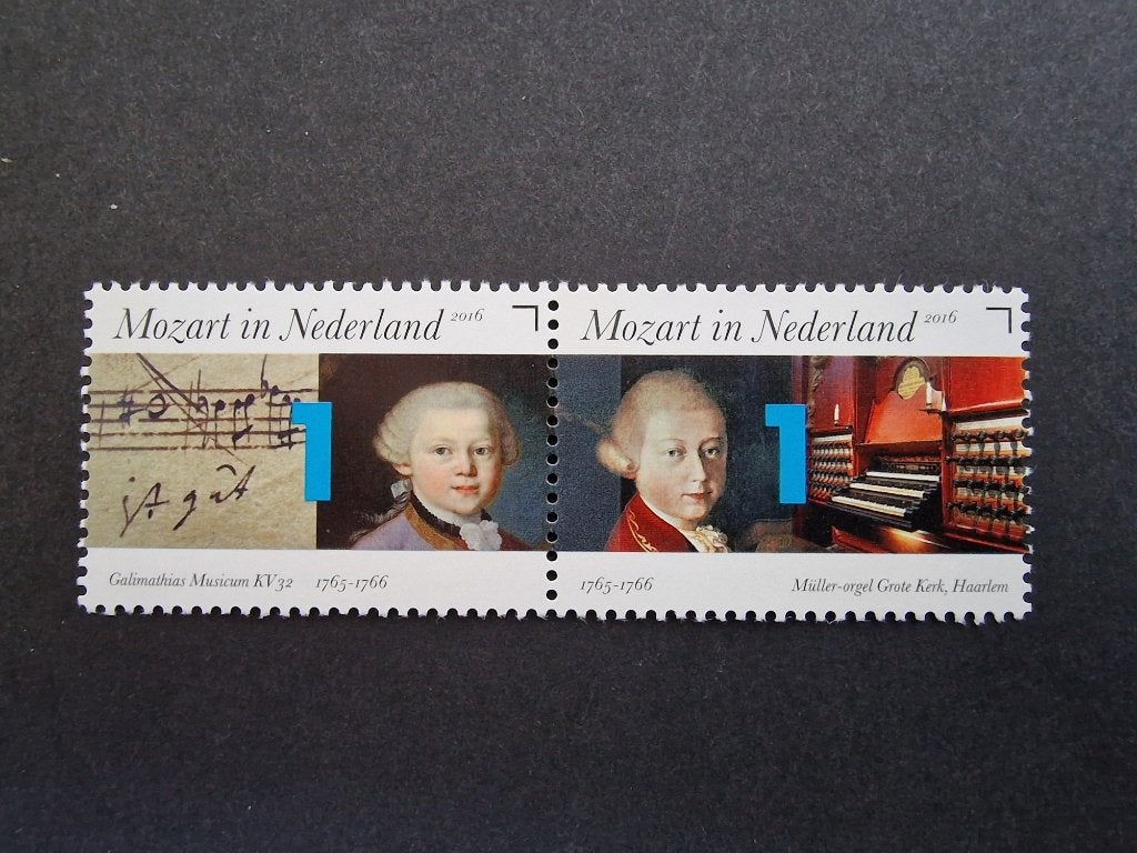 2016 NVPH 3414-3415 Mozart in Nederland. Postfris., Postzegels en Munten, Postzegels | Nederland, Ophalen of Verzenden, Na 1940