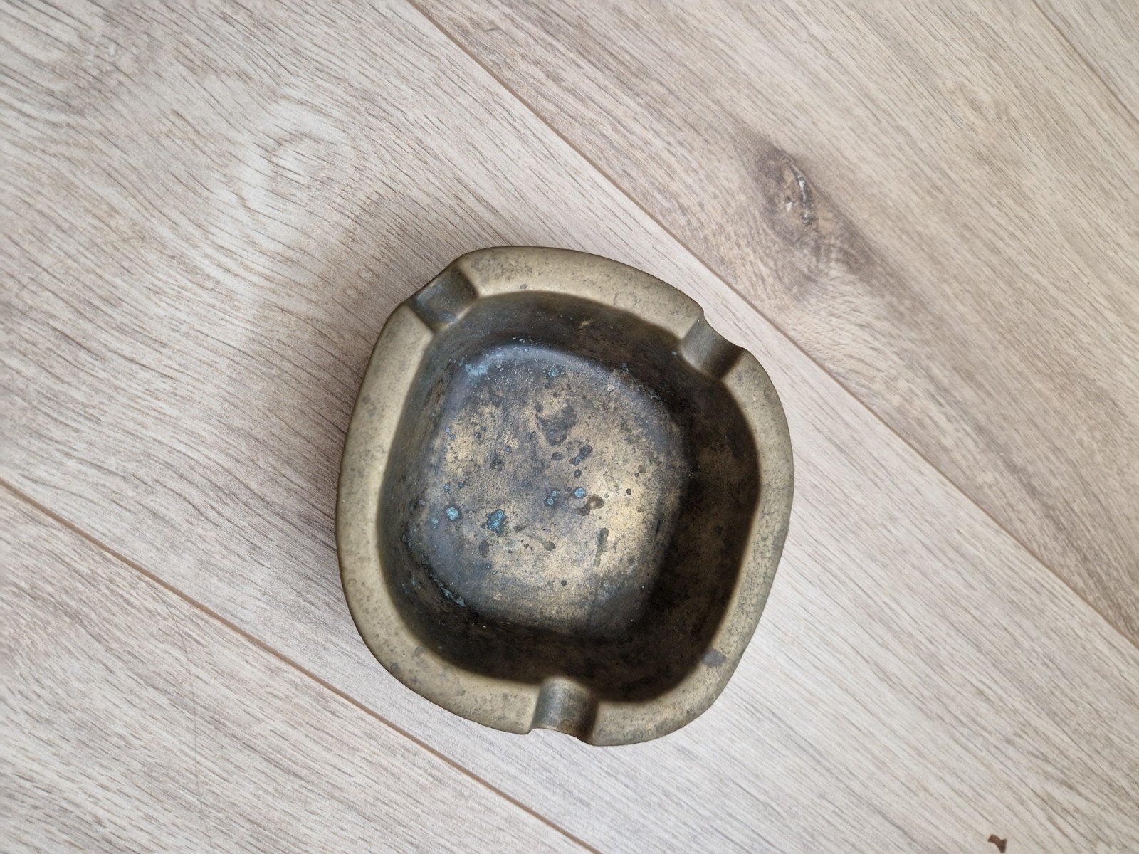 Vintage brutalist schaaltje messing sieraden design, Ophalen of Verzenden