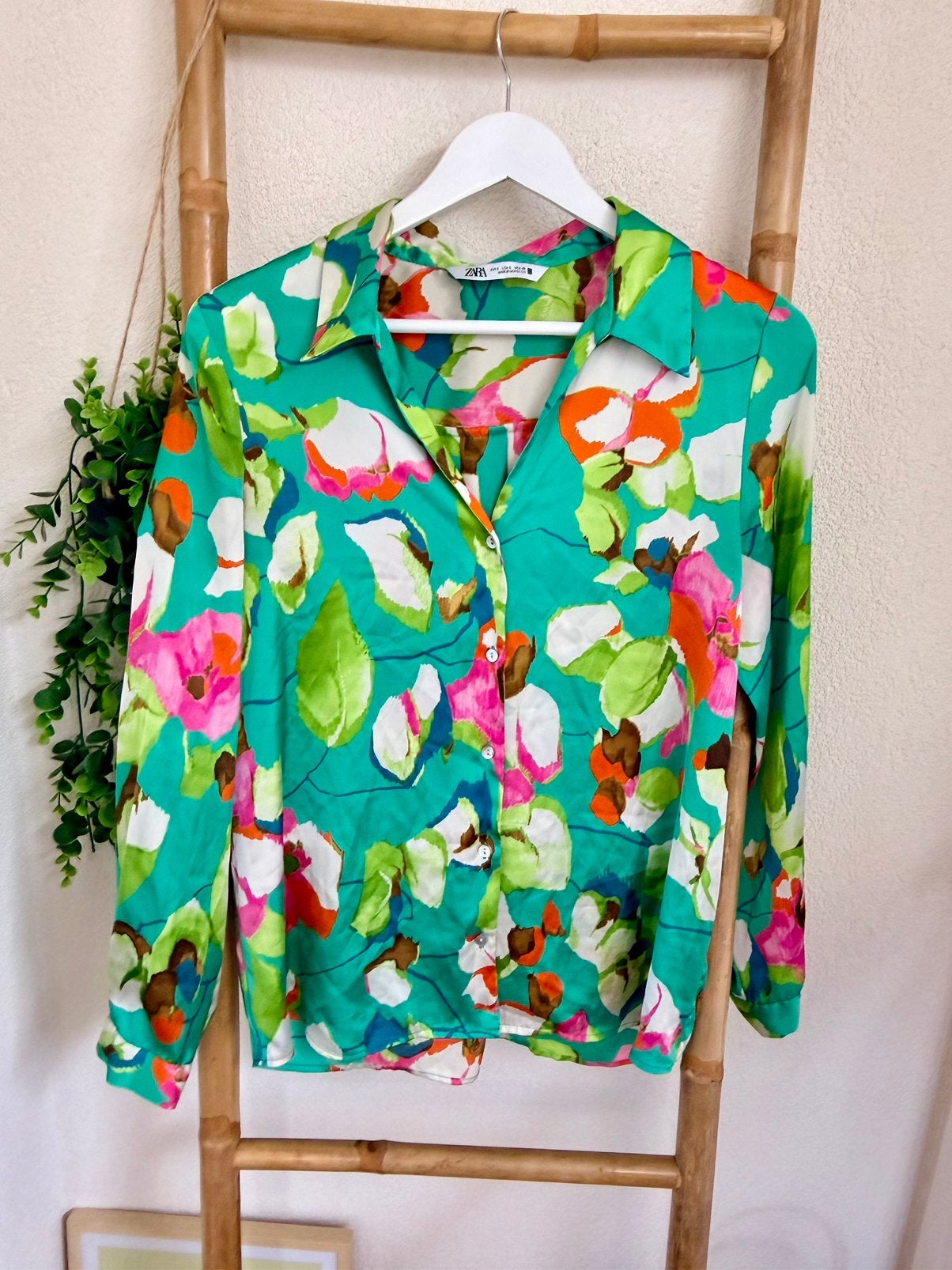 Zara blouse maat S, Kleding | Dames, Ophalen of Verzenden, Zo goed als nieuw, Maat 36 (S), Groen