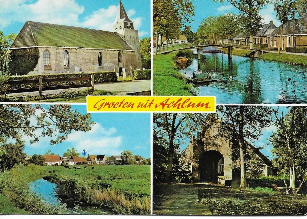 Achlum- -4-luik., Verzamelen, Ophalen of Verzenden, 1980 tot heden, Gelopen, Friesland