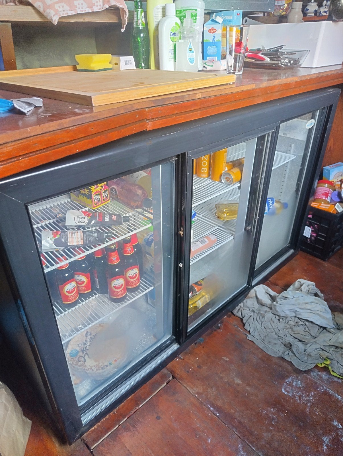 koelkast schuifdeuren 3vakken, Ophalen of Verzenden