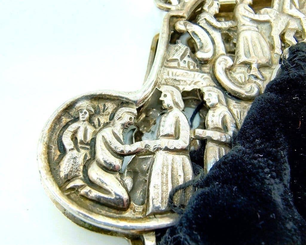 Zilveren tasbeugel, verloren zoon, H. Hooijkaas, 1921, Verzenden, Zilver