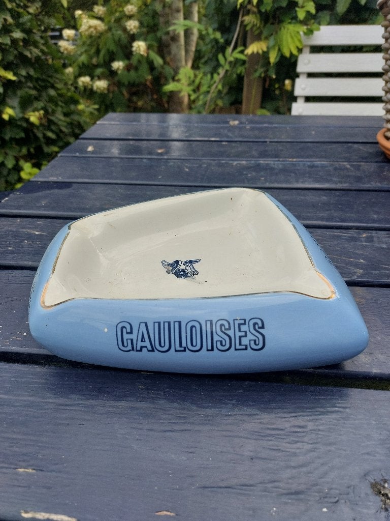 Vintage Gauloises asbak van Moulin des Loups porselein, Ophalen of Verzenden